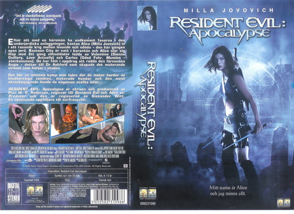 RESIDENT EVIL: APOCALYPSE (VHS)